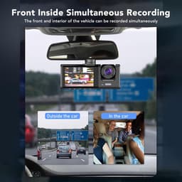 Dual Dash Cam Voor en Achter Camera, 1080P HD Auto Camera Rijden Recorder met 3IN Screen Parking Monitor Loop Opname G-Sensor Nachtzicht Dashboard Camera — thumbnail 2