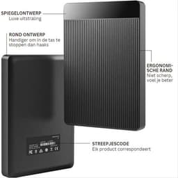 Draagbare Harde Schijf Extern PS5 500GB - Dunne Externe Harde Schijf Geschikt Voor PS5/PS4/PC - PS5 Opslag 2.5 Inch Zwart — thumbnail 3
