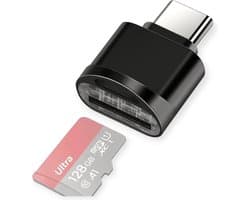 Ninzer USB-C naar Micro SD Kaartlezer - Card Reader - Snelle Gegevensoverdracht - Geschikt voor Smartphone, Tablet & Laptop - Plug & Play