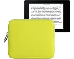 kwmobile Neoprene e-Reader Pouch Size 6,8-7" eReader - Universal eBook Sleeve Case with Zipper - Yellow
