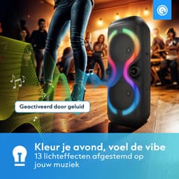 Soundlogic Bluetooth Speaker Draadloos XL - Partybox Met Microfoon - Party Speaker - USB-C - Zwart — thumbnail 4
