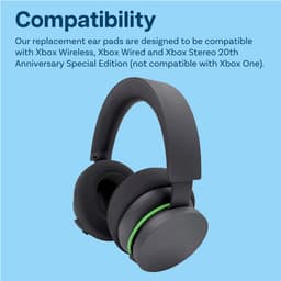 Vervangende Oorkussens voor Xbox Wireless, Xbox Wired, Xbox Stereo 20th Anniversary Special Edition Hoofdtelefoon van MMOBIEL – Mesh Fabric Koptelefoon Oorkussens - Noise Isolation Earpads – Zwart — thumbnail 4