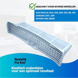 Fixem® Geschikt voor Aeg, Electrolux, Zanussi Filter 1366019014, 8581366019017 pluizenfilter - pluizenzeef droger filter - 325x310x75 mm - 1 Stuk — thumbnail 3