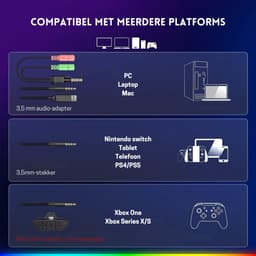 StayPowered Gaming Headset - Haarscherp Geluid & RGB Stijl - Stereo Surround Sound - Multiplatform Compatibiliteit - Ruisonderdrukkende Microfoon - Flip-Mute Schakeling - Comfortabele Pasvorm - Premium Materialen - Levering Sneller dan Aangegeven! — thumbnail 3