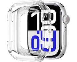 Hoesje - Geschikt voor Apple Watch 10 42mm - Sterk & Shockproof - Siliconen Case Cover - Smartwatch Full Bumper Hoes - Transparant