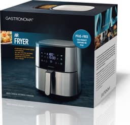 Gastronoma Heteluchtfriteuse - Airfryer 8L - Inclusief Accessoires - 18290007 - RVS/Zwart — thumbnail 7