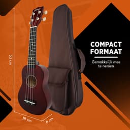 Finesse Ukelele - Starterset - 21" - Ukulele - Kind - Muziekinstrument - Bordeaux — thumbnail 3