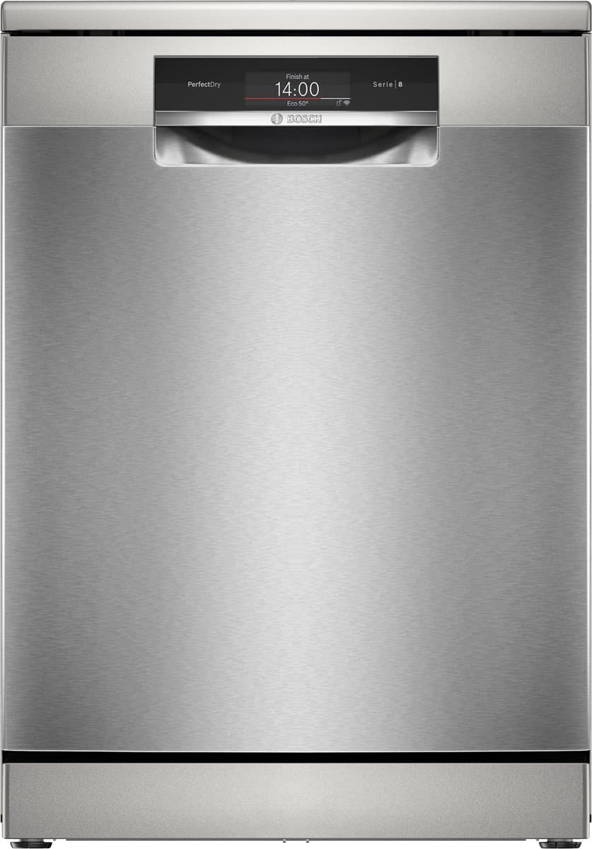 Bosch SMS8TCI04E - Serie 8 - Vaatwasser Vrijstaande vaatwasser - 60 cm - PerfectDry met zeolith: perfecte droogresultaten met een laag energieverbruik - Geborsteld staal - Energielabel A - Home Connect — afbeelding 1