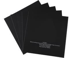 Flexibele Bouwplaat - Printoppervlak Stickers - 3D Printen - Magnetische Bevestiging - 220x220 mm - Zwart Wit