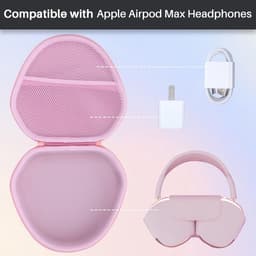 Harde Hoes - Hoofdtelefoon Case - Veilige Opslag - Waterbestendig Materiaal - 23.9 x 22.1 x 6.1 cm - Roze — thumbnail 5