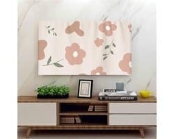 Tv-afdekking - Beschermhoes Scherm - Stofvrij Houden - Halfgesloten Achterkant - 22-75 Inch - Roze Bloem