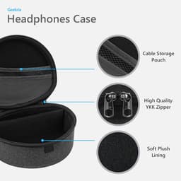 Hoofdtelefoon Hardcase - Opbergtas Beschermhoes - Reizen Opslag - Waterbestendig Lichtgewicht - 195x165x9 cm - Donkergrijs — thumbnail 2