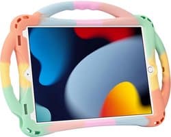 Kindvriendelijke Beschermhoes voor iPad 10.2 inch (9e/8e/7e Gen) - Schokbestendig Siliconen met Standaard en Schouderriem