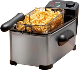 Friteuse met 3 Liter Inhoud en Instelbare Temperatuur - Zilver — thumbnail 1