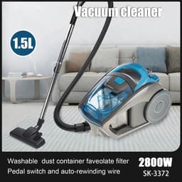 Premium - Zakloze stofzuiger - 2800 W Max - energiebesparende motor - compact formaat - 1,5 L capaciteit - hoge filtratie - 5 m bedraad - Geschikt voor thuisgebruik - Blauw model — thumbnail 4