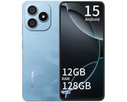 Blackview WAVE 9C Smartphone 4G - 12GB RAM - 128GB ROM - 6,56 inch - Android 15 - 5000 mAh - Dual SIM - GPS - OTG - blauw
