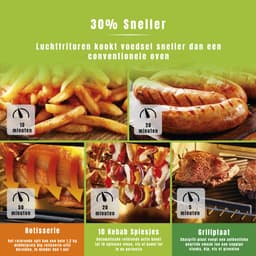 SVN® Heteluchtoven - Oven - Airfryer Oven - Zwart - 33cm x 39cm x 38cm — thumbnail 7