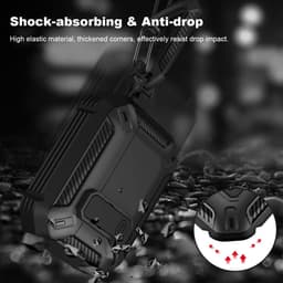 Case Cover AirPods Pro - Camouflage Groen | Stofdicht en Schokbestendig | Sleutelhangerhaak — thumbnail 2