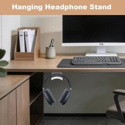 Draaibare Hoofdtelefoon Houder met Bureauklem en Zelfklevende Bevestiging — thumbnail 5