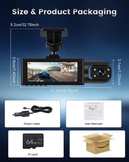 Dual Dashcam met 1080p Full HD en Interne Camera voor Volledige Bescherming — thumbnail 5