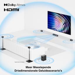 ULTIMEA Poseidon D80 Boom - 7.1 Soundbar voor tv - met Dolby Atmos Soundbar - Draadloze Subwoofer & 4 Surround Speakers - Zwart — thumbnail 5