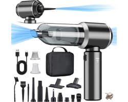 2-in-1 Draadloze Handstofzuiger Accu Stofzuiger 18000PA Sterke 3 Snelheden Elektrische Luchtblazer 200.000 rpm Voor Auto, Keuken, PC, Kantoor, Bank