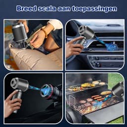 2-in-1 Draadloze Handstofzuiger Accu Stofzuiger 18000PA Sterke 3 Snelheden Elektrische Luchtblazer 200.000 rpm Voor Auto, Keuken, PC, Kantoor, Bank — thumbnail 3
