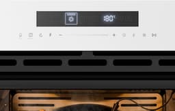 Klarstein Airjet inbouwoven - 72 liter elektrische oven met airfryer-modus, 13 kookfuncties, touchbediening, geëmailleerde binnenkant, A++ energieklasse, driedubbele beglazing, geïntegreerde enkele oven, wit — thumbnail 8
