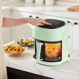 Slimme airfryer met 4,5L capaciteit – olievrije heteluchtoven met kijkvenster — thumbnail 2