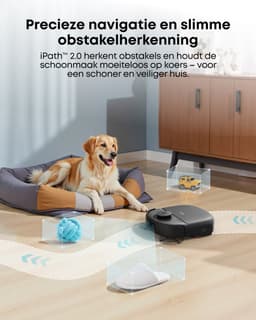 eufy Nieuw 2026 Robotstofzuiger met Dweil C28 Omni, HydroJet-zelfreinigende Dweilrol, Upgrade van X10 Pro, 15.000 Pa Zuigkracht, Alles-in-één Station, Automatisch Dweilen en Drogen, AI-obstakeldetectie — thumbnail 15