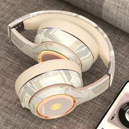 NAXSIR Over-Ear Bluetooth-hoofdtelefoon met RGB-verlichting, kaartlezer, ruisonderdrukking, Bluetooth 5.3, draadloze hoofdtelefoon — thumbnail 4