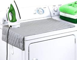 Magnetische strijkmatdeken, alternatief voor strijkplankhoes, gewatteerde hittebestendige mat/draagbare hoes/onderlegger voor wasmachines en drogers Grijs 85 cm × 45 cm Overal strijken — thumbnail 5