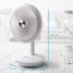 DOMO DO8147 Mini Ventilator 'My Fan' - Tafelventilator Draadloos - Oplaadbaar - Wit — thumbnail 3
