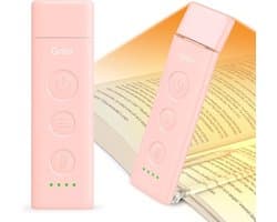 Oplaadbare Boekenlamp met Clip | 3 Kleurmodi & Traploos Dimbaar | Flexibele Leeslamp voor Boeken