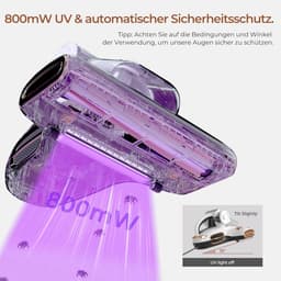 Krachtige Matrasstofzuiger met UV-C Licht - Anti-Mijt Stofzuiger 15 Kpa — thumbnail 5