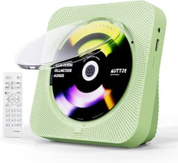 Draagbare CD-Speler -Bluetooth met Dubbele Luidsprekers- HiFi-speaker radio-Oplaadbare CD-Speler met USB-C-Groen — thumbnail 1