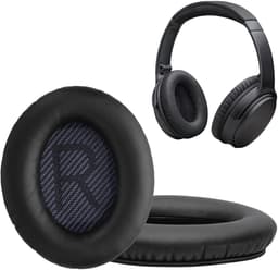 kwmobile 2x oorkussens geschikt voor Bose Quietcomfort 35 35II 25 15 / QC35 QC35II QC25 QC15 - Earpads voor koptelefoon in zwart — thumbnail 2