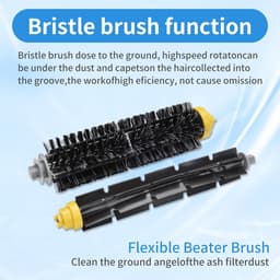 Vervangingsonderdelenset met flexibele borstel -filter en zijborstel - compatibel met iRobot Roomba 600-serie 595 610 614 618 620 630 640 650 660 680 685 690 692 694 695 stofzuiger — thumbnail 3