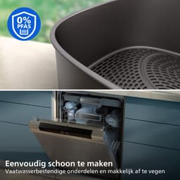 Philips Airfryer 5000-serie Megabasket Met Stoomfunctie – NA565/02 – Enkele mand óf Dubbele Mand - SteamClean – 9,5L – Tot 8 Personen – Inclusief Tang — thumbnail 14