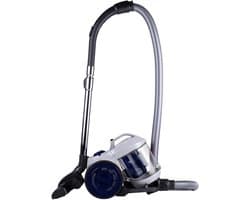 Dirt Devil Stofzuiger zonder Zak DD2503 - Vacuum Cleaner 800W HEPA 12 Filter - Cycloonstofzuiger met Combiborstel, Kierenmondstuk en Meubelopzetstuk - Stofopvangbak 2,2 L - Wit/Blauw