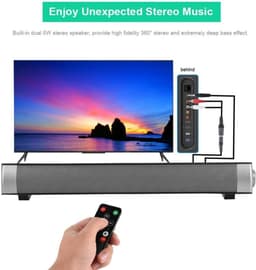 Soundbar - Soundbar met Draadloze Subwoofer - Box - TV Speaker - Soundbars - Bluetooth - Ingebouwde subwoofer - Home Cinema Geluid- Zwart — thumbnail 4