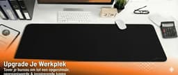 Olivivo® Muismat Zwart - Gaming Mousepad XXL - Onderlegger - Grote Muismat - 90x40 CM - Bureaulegger - Toetsenbord - Anti Slip - Waterproof - Desktop mat — thumbnail 5