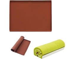 Siliconen bakmat voor cakedeeg - 30*40*0,8 cm - Bakmat voor Zwitserse rol - Deegmat - Ovenbakmat - Bakmat voor airfryer - Bakmat - Voor het uitrollen van deeg - Flexibel met opstaande randen - Kneedmat - Rechthoekige bakmat - Geschikt voor het bakken