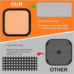 Anti-spat Air Fryer voor Ninja CRISPi FN101EUGY, FN101EUST en FN101EUSG, FN101EUSG roestvrijstalen spatbord, effectieve bescherming van de verwarmde spiraal — thumbnail 4