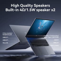 Acemagic AX18 18.5 inch Laptop Computer - Ryzen 4300U Processor(tot 3,7 GHz) - 7000 mAh Battery - 16GB DDR4 RAM 512GB SSD - WiFi 5 - Type C - Grijs — thumbnail 5
