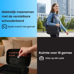 2BEFUN Case geschikt voor Nintendo Switch 2 - Incl. Screenprotector - Hoes - Beschermhoes - Opbergtas - Accessoires - Koffer - Zwart — thumbnail 2