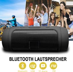 Oneay Bluetooth-luidspreker, 30W draadloze luidspreker, waterdicht IPX6, draagbaar, Bluetooth 5.0, 360° TWS stereogeluid, tot 15 uur draadloze muziekweergave, ingebouwde microfoon — thumbnail 4