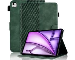 Beschermhoes voor iPad Air 13 Inch (2024/2025) met Standfunctie en Kaarthouder - Premium PU-Leder