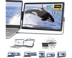 Draagbaar Full HD IPS Dual Monitor 14,1 Inch voor Laptop PC Mac