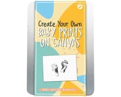 Canvas Afdruk Hand- of Voetafdruk Baby - Persoonlijk Kraamcadeau